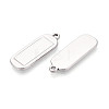 304 Stainless Steel Pendant Cabochon Settings STAS-N108-64P-2