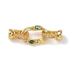 Brass Micro Pave Cubic Zirconia Fold Over Clasps KK-D259-08B-G-1
