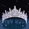 Alloy Rhinestone Crown Hair Bands for Woman Girls PW-WGB2F57-07-1