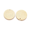 Ion Plating(IP) 304 Stainless Steel Textured Pendants STAS-I098-01-20mm-G-2