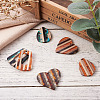 Beadthoven 18Pcs 9 Style Resin & Walnut Wood Pendants RESI-BT0001-21-13