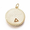 Brass Micro Pave Cubic Zirconia Pendants ZIRC-L083-009G-2