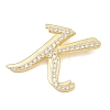 Brass Micro Pave Clear Cubic Zirconia Pendants CU-CBA8481-01G-K-2
