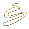 1.8MM Unisex 304 Stainless Steel Rope Chain Necklaces NJEW-P356-02G-4
