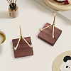 Iron Mineral Display Holder with Square Wood Bases ODIS-WH0331-79-4