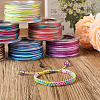 Elecrelive 6 Rolls 6 Colors Segment Dyed Polyester Thread OCOR-EL0001-01B-16