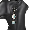 Natural Agate & Cultured Freshwater Pearl & Cowrie Shell Beads Dangle Earrings EJEW-JE07200-2