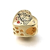 Mother's Day Brass Enamel Beads KK-E802-14G-B-2