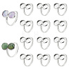   14Pcs 304 Stainless Steel Open Cuff Ring Findings STAS-PH0004-47-1