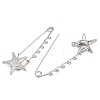 Starfish 304 Stainless Steel Safety Pins Brooch Findings SA-CBA098D-16B-P05-2