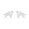 Non-Tarnish 304 Stainless Steel Puppy Silhouette Charms LS-STAS-Q201-T086-1