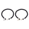 2Pcs 201 Stainless Steel Open Charm Bracelets BJEW-JB12719-5
