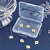 Brass Micro Pave Clear & Royal Blue Cubic Zirconia Connector Charms KK-BBC0002-62-7