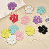 28Pcs 7 Colors Towel Embroidery Style Cloth Self-Adhesive/Sew on Patches DIY-CA0004-87-5