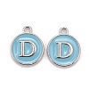 Platinum Plated Alloy Enamel Charms ENAM-S118-04D-P-1