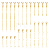 GOMAKERER 24Pcs 6 Style Brass Cable Chain Extender KK-GO0001-54-1