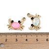 UV Plating Alloy with Mixed Color Glass Rhinestone Pendants FIND-M018-32G-3