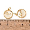Brass Resin Pendants RE-H001-01G-01-2