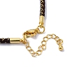 Polyester Cord Braided Bracelet Makings MAK-Z003-01G-30-3