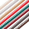 20M 8 Colors Nylon Braid Trims with Elastic Button Loops OCOR-BC0009-80-1