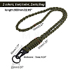2 Sets 2 Colors Polyester Woven Lanyard Keychains AJEW-AR0001-49-2