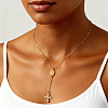 Vintage 306 Stainless Steel Crystal Rhinestone Rosary Bead Necklaces BS0386-2