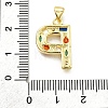 Brass Micro Pave Clear Cubic Zirconia Pendants KK-G521-01G-P-01-3