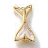 Brass with Shell Fold Over Clasps KK-H480-48G-01-1