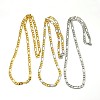 304 Stainless Steel Figaro Chain Necklace Making STAS-A028-N021-1
