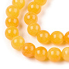 Natural Dyed Yellow Jade Gemstone Bead Strands G-R271-4mm-Y08-3