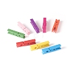 Natural Wooden Craft Pegs Clips WOOD-E010-02A-1