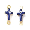 Brass Enamel Connector Charms KK-J302-08G-06-1