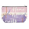 Lavender Printed Linen Storage Zipper Clutch Bags ABAG-Z002-02B-2