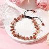 Natural Red Agate Braided Bead Bracelets for Women BJEW-JB11107-01-2