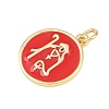Brass Enamel Pendants KK-L251-02G-D02-2