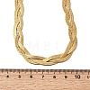 Unisex 304 Stainless Steel Braided Flat Snake Chain Necklaces NJEW-K305-12B-G-5