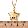 304 Stainless Steel Star Pendant Cable Chain Necklaces for Men Women NJEW-K308-02A-G-5