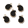 Dyed Synthetic Lava Rock Pendants G-P614-05G-02-1