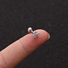 316L Surgical Stainless Steel Micro Pave Clear Cubic Zirconia Clover Cartilage Earrings WG9CD6D-41-1