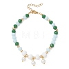 Adjustable Glass Pearl Beaded Bracelets BJEW-JB13040-1