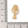 Brass Micro Pave Cubic Zirconia Fold Over Clasps KK-B098-08G-01-3