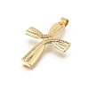 Brass Micro Pave Clear Cubic Zirconia Pendants CU-CBA4BAF-06G-2