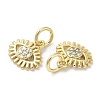 Brass Micro Pave Cubic Zirconia Pendants KK-Q775-05G-2