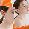 16Pcs 2 Size Brass Micro Clear Cubic Zirconia Earring Hooks KK-BBC0007-35-5