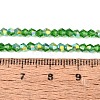 AB Color Plated Transparent Glass Beads Strands GLAA-G127-01Q-2