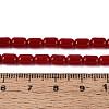 Opaque Glass Beads Strands GLAA-T028-14P-03-4