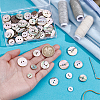 100Pcs 5 Styes 2-Hole Shell Buttons BUTT-PH0001-44-3