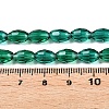 Transparent Glass Beads Strands EGLA-A037-T6x8mm-D11-4