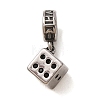316 Surgical Stainless Steel & Rhinestone European Dangle Charms SA-CBA7555-15AS-02-1