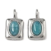 Dyed Natural White Jade Rectangle with Oval Charms STAS-L022-516P-05-1